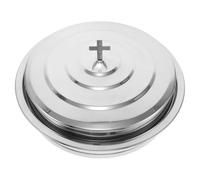 Sosoport Stainless Steel Holy Communion Bread Plate Large Stackable Church and Home Use Dinner Plates Space-Saving Design Nonporous Surface Easy to Clean for Ceremonies and Gatherings