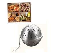 Sosoport Stainless Steel Mesh Spice Ball Filter Infuser Reusable Tea Accessories for Loose Leaf Tea Large with Long Chain Clip for Easy Brewing and Removal