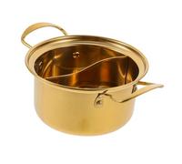 Sosoport Stainless Steel Multi Functional Hotpot Cooking Pot for Noodles Milk Soup Small Shabu Pot for Stovetop Use Kitchen Cookware with Simple Design