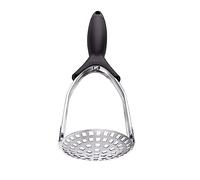 Sosoport Stainless Steel Potato Masher with Mesh Head Manual Handheld Crusher for Potatoes Yams and Pumpkin Compact Kitchen Tool for Easy Storage and Efficient Mashing