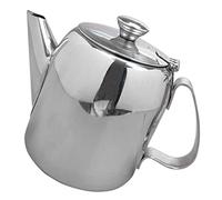 Sosoport Stainless Steel Teapot Large Capacity Oil Pitcher for Loose Tea Heat Conductive Office Kitchen Tea Pot with Comfortable Handle and Polished Surface for Home Hotel Tearoom Use