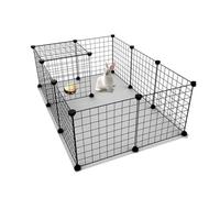 Sosoport Sturdy Iron Dog Cage 35x35 Inches Pet Crate Slide Bolt Latch for Safe for Dogs Cats Rabbits