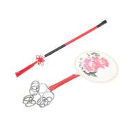 Sosoport Sturdy Jingxi Style Sheepskin Hand Drum with Wood and Iron Frame, Easy to Learn Small Percussion Instrument Designed for Performance Use and Students
