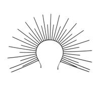 Sosoport Sunburst Spike Crown Headpiece Unique Goddess Headband for Halloween Cosplay Carnival Rave Parties Versatile Hair Accessory for Bold Style and Comfort