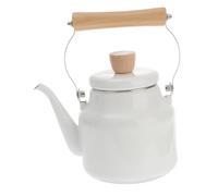 Sosoport Thickened Enamel Stovetop Tea Kettle Whistling Boiling Water Pot for Household Compatible with Gas and Induction Large Capacity Teapot for Family and Milk Tea Shops