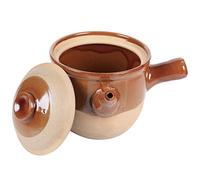 Sosoport Traditional Chinese Medicine Cooker Pot High Temperature Resistant Ceramic Stew Pot for Gas Stoves for Herbal Tea PU Erh Tea and Nutrition Soup Clay Cooking Vessel