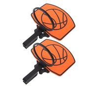 Sosoport Trash Can Basketball Hoop 2pcs Clip-On Mini Wastebasket Hoop with Backboard Wear-Resistant Plastic Indoor Bedroom Activity Decor for Adults