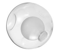 Sosoport Triple Recessed Round Glass Globe Lampshade Screw Socket Replacement Cover Clear Double Design for Ceiling Pendant and Wall Sconces Easy Bulb Change Low Maintenance Modern