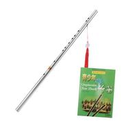 Sosoport Tuning Flute Stainless Steel Dizi Chinese Folk Wind Instrument Recorder for Beginners Traditional Chinese Musical Instrument