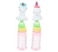 Sosoport Unicorn Bubble Wands for Boys and Girls 2pcs Mini Bubble Blowing Sticks for Birthday Party Favors and Outdoor Fun Random Color