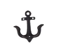 Sosoport Vintage Coffee Iron Anchor Shape Wall Pendant Nautical Decor Hook for Indoor Outdoor Bedroom Rustic Ornament Gift