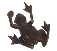 Sosoport Vintage Copper Tea Pet Figurine Retro Frog Table Ornament Home Decoration Desktop Craft with Workmanship and Unique Chic Design for Feng Shui