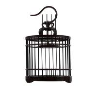Sosoport Vintage Decorative Plastic Pet Carrier Insect Cage for Small Animals like Hamsters Bird Enclosure for Home Decoration Travel