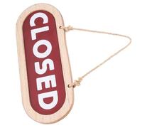 Sosoport Vintage Double Sided Wood Open Closed Sign for Business Hanging Door Plaque with High Contrast Fonts Shop Decor Easy to Display Retail Store Status