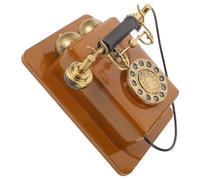 Sosoport Vintage Wall Mounted Rotary Dial Telephone Model, Retro Iron Antique Phone Decor for Home, Office, Shelf Display Prop, Classic Nostalgic Wall Phone Ornament