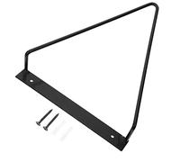 Sosoport Wall Mount Storage Rack Triangular Design for Vinyl Record Display and Magazine Holder Black Iron Art Wall Shelf for Books Documents Home Office Classroom Organization