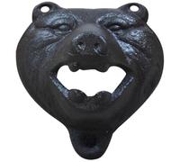 Sosoport Wall Mounted Bear Teeth Bottle Opener Iron Beer Lid Remover for Party Beer Opener Home Decor