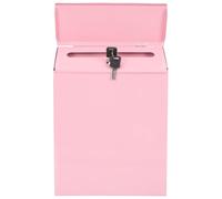 Sosoport Wall-Mounted Large Steel Mailbox with Lock 11.8 X 9.1 X 2.4 Inches Easy Installation Drop Box for Home and Office Letters Documents and Newspapers