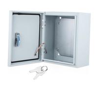 Sosoport Wall-mounted Metal Electrical Distribution Box 250x300x140mm Weatherproof Outdoor Breaker Box Splashproof Control Cabinet for Household Power Management