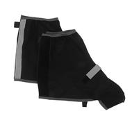 Sosoport Waterproof Rain Shoe Covers with Non-Slip PVC Sole, Reflective Cycling Shoe Covers Overshoes for Outdoor Sports and Rain Protection, Black Size L, 1 Pair