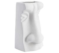 Sosoport White Ceramic Face Vase for Flower Arranging Nordic Style Dried Flower Container with Delicate Craftsmanship Home and Office Decorative Portrait Vessel Artistic and Practical Gift