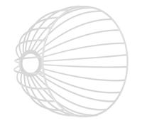 Sosoport White Metal Cage Lampshade Birdcage Pendant Light Shade D20xh20cm for Café Dining Room Ceiling Lamp Replacement