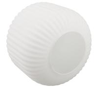 Sosoport White Ribbed Glass Lampshade for E26/e27 Bases, Classic Timeless Striped Lantern Style with Even Illumination, for Living Room and Gatherings, Stylish Glass Lamp Shade Replacement