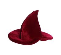 Sosoport Women Halloween Witch Hat with Star Pendant Design, Pointed Polyester Wizard Hat for Cosplay and Party, Unique and Charming Halloween Costume Accessory for Adults