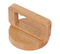 Sosoport Wood Printmaking Baren Crafting Inking Tool for Young Artists Khaki Wood Ergonomic Block with Comfortable to Hold Handle for Home Family Bonding Printmaking Scrapbooking Supplies