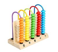 Sosoport Wooden Abacus Math Learning Tool for Boy Girl Beads Educational Toy for Early Math Skills Development and Hand Flexibility for Boys and Girls