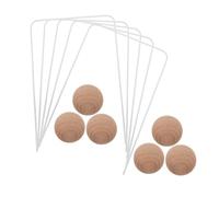 Sosoport Wooden Croquet Set for Families Beechwood Balls and Iron Wire Square Wickets Easy Assembly Lawn Game Outdoor Playset for Garden Parties and Backyard Fun