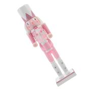 Sosoport Wooden Nutcracker Christmas Decoration Cartoon Soldier Figurine Festive Xmas Ornament Home Decor Craft Gift