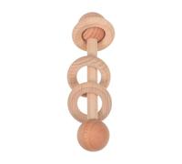 Sosoport Wooden Rattle for Safe Grasping and Shaking Musical Instrument for Montessori Educational Hand Shaker for Sensory Development and Coordination