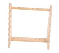 Sosoport Wooden Test Tube Rack Lab Organizer Trapezoidal Small Sample Vial Holder for Laboratory Supplies Compact Natural Material Pipette Stand for Scientific Experiments