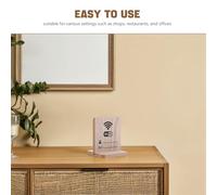 Sosoport Wooden Wifi Password Sign for Home and Business, Reusable Table Display Board with Marker, Wireless Network Reminder for Restaurant, Hotel, Guest Room, and Apartment Essentials