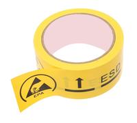 Sosoport Yellow Warning Tape Self Adhesive Static Warning Label Electrostatic Caution Sticker Sturdy Indoor Outdoor