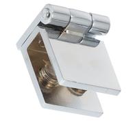 Sosoport Zinc Alloy Glass Door Hinge Clamp for Wine Cabinet and Display Cupboard No Drilling Installation Smooth Silent Operation Frameless Glass Door Accessory for Home Furniture