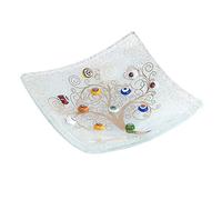 Sospiri Venezia Murano Glass Decorative Dish, Handcrafted Decorative Bowls for Home Decor, Centerpiece Tray, Key Bowl, Gift Decor Tray for Entryway Table, Living Room, Dining Room 3.5"x 3.5"