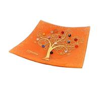 Sospiri Venezia Murano Glass Decorative Dish, Handcrafted Decorative Bowls for Home Decor, Centerpiece Tray, Key Bowl, Gift Decor Tray for Entryway Table, Living Room, Dining Room 7.5"x 7.5"