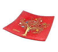 Sospiri Venezia Murano Glass Decorative Dish, Handcrafted Decorative Bowls for Home Decor, Centerpiece Tray, Key Bowl, Gift Decor Tray for Entryway Table, Living Room, Dining Room 7.5"x 7.5"