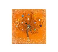Sospiri Venezia Table Clock Murano Glass Silent Mechanism Decorated with Murrines and Gold Leaf Gift Handmade Made in Italy (14x14)