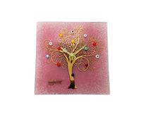 Sospiri Venezia Table Clock Murano Glass Silent Mechanism Decorated with Murrines and Gold Leaf Gift Handmade Made in Italy (10x10)