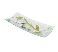 SOSPIRI VENEZIA Tidy Tray Ornament Plate Decor Floral Murano Glass Centerpiece Home Furnishing Decor Gift Handmade Made in Italy (Waterlily cm30x13 Rectangular)