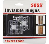 SOSS 101CUS26D 101 Invisible Hinge, Satin Chrome, #5 x 3/4"