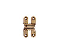 SOSS - 204CUS4 Model #204 Mortise Mount Invisible Hinges with 4 Holes, Zinc, Satin Brass Finish, 2-3/8" Leaf Height, 1/2" Leaf Width, 23/32" Leaf Thickness, 7 x 1-1/4" Screw Size (1 Pair)