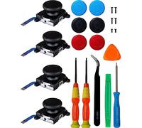 SOSS GAMING 4-Pack Joystick Thumbstick Replacement Kit for All Nintendo Switch and Switch Lite Controllers - Fix & Repair Your Analog Joy-Con Thumb Stick with All Necessary Tools Included