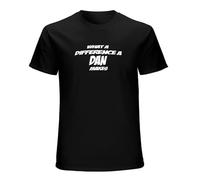 SOSTINESTUDIO Realx What A Difference A Dan Makes Slogan T-Shirt Men's Tops Tees Xs Black S