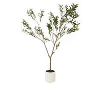 Sostter Artificial Olive Tree 180cm in White Pot Mediterranean Style in Green Sostter Green
