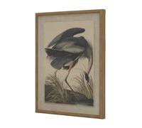 Sostter Beaded Heron Linen Wall Art In Natural Natural 81cm x 49cm