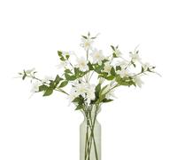 Sostter Cream Pearl Faux Clematis Flower Stem Sostter Cream